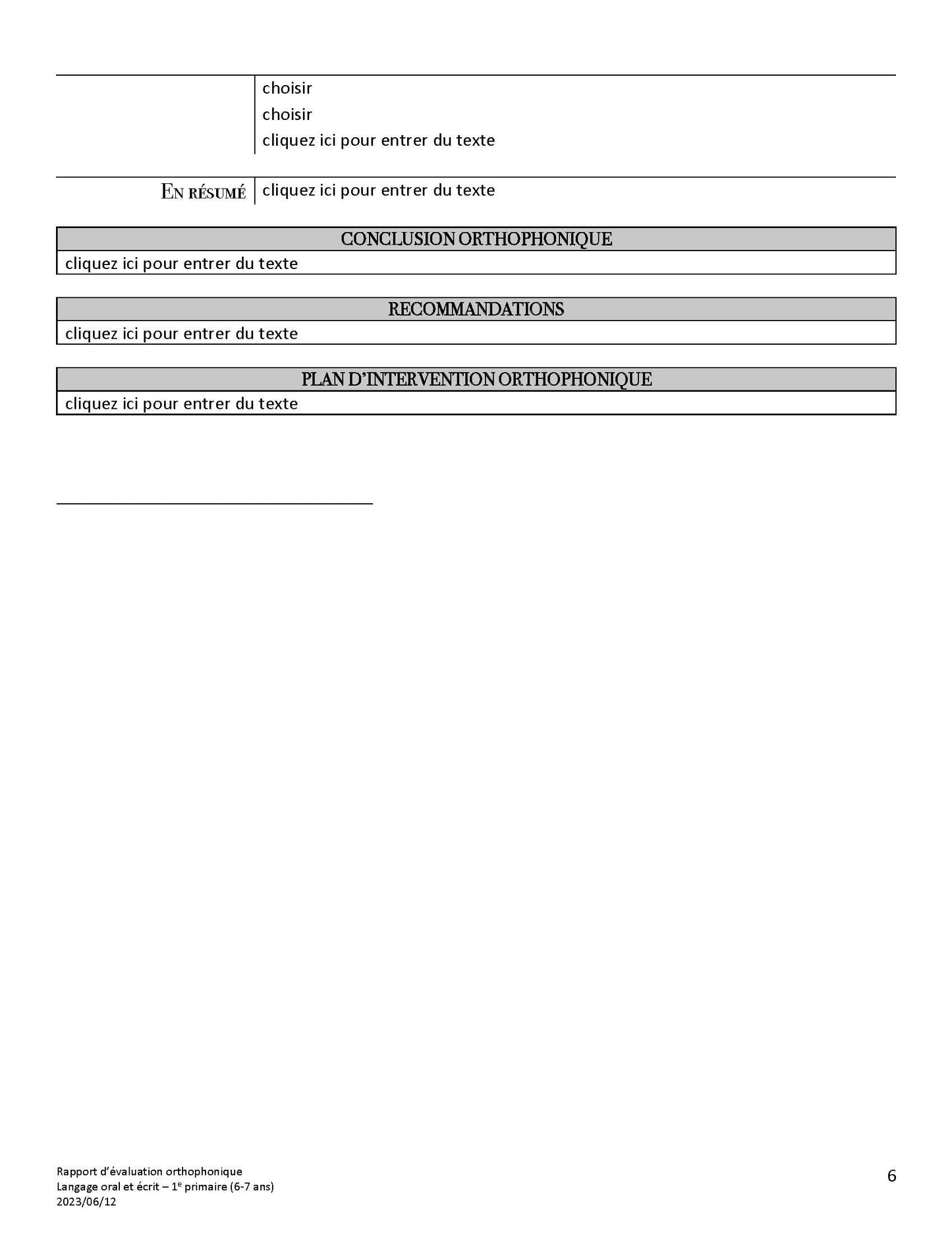 Évaluation orthophonique optimisée