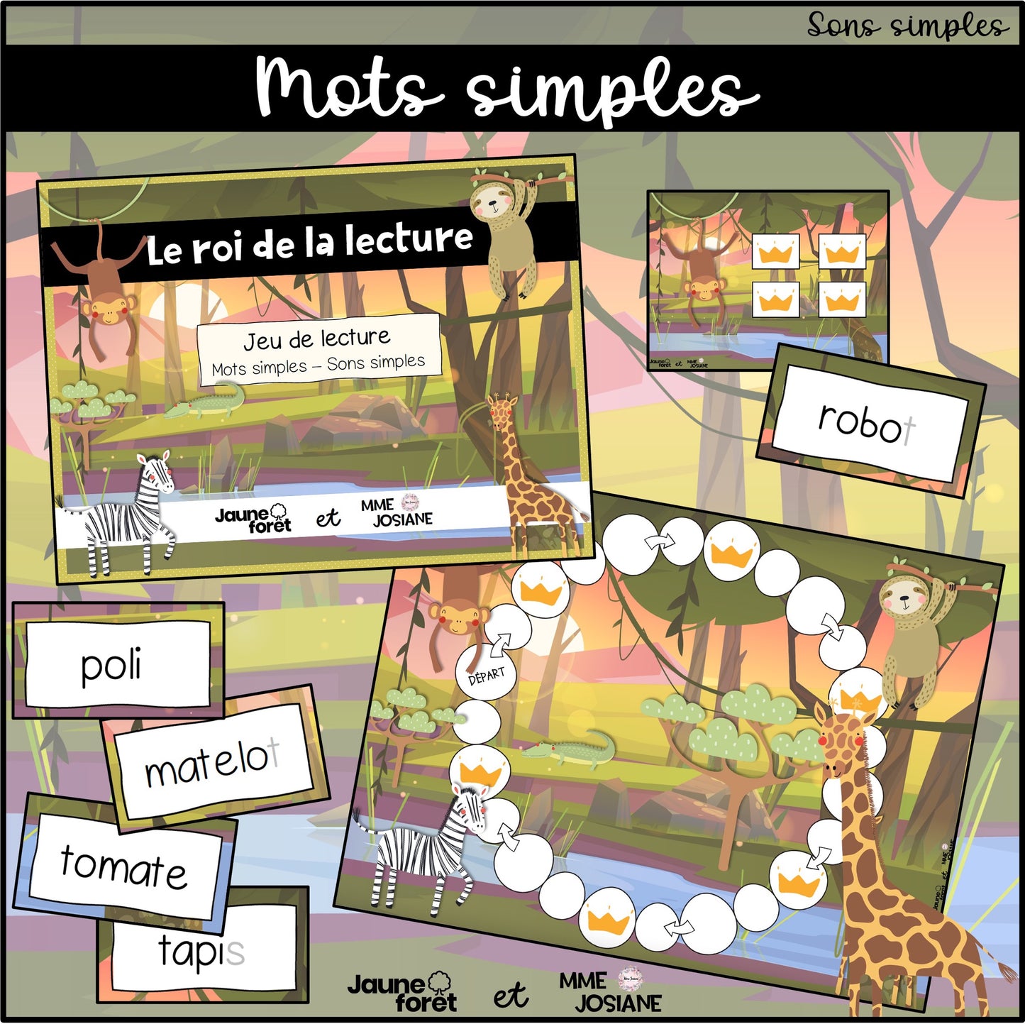Trousse de lecture - ensemble A - Sons simples