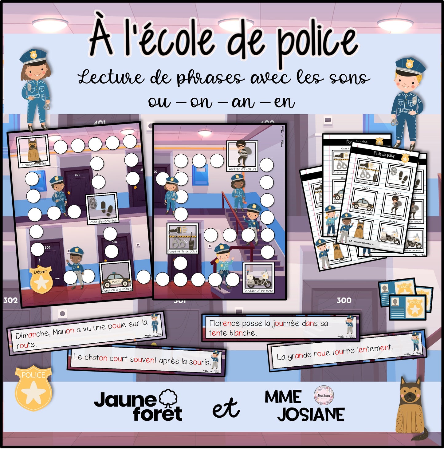 Trousse de lecture de phrases avec graphemes complexes