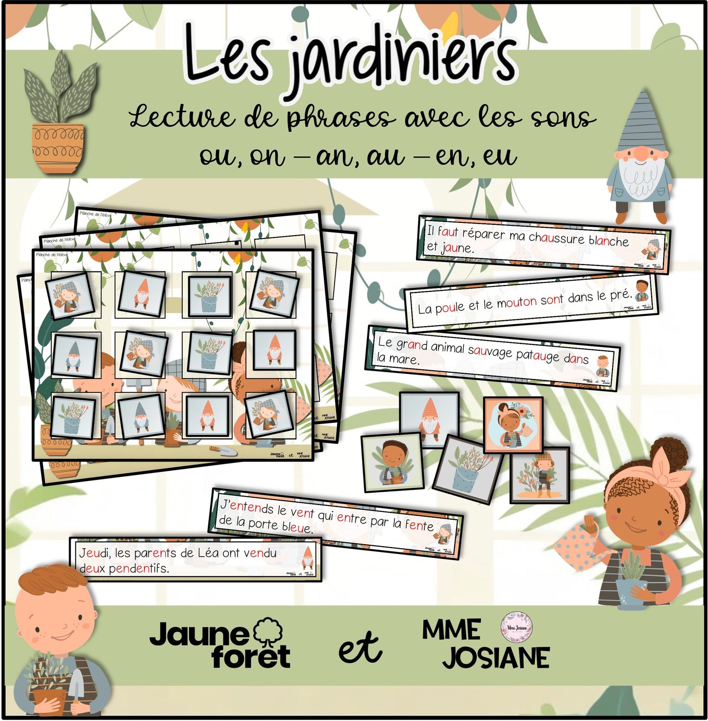 Trousse de lecture de phrases avec graphemes complexes