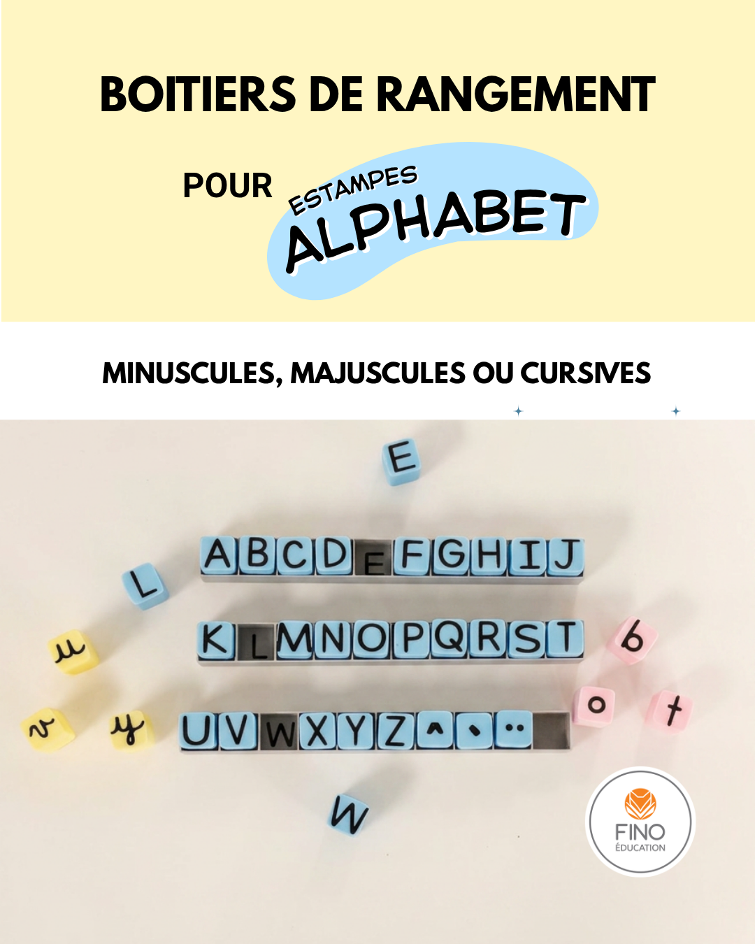 Estampes alphabet pour pâte à modeler