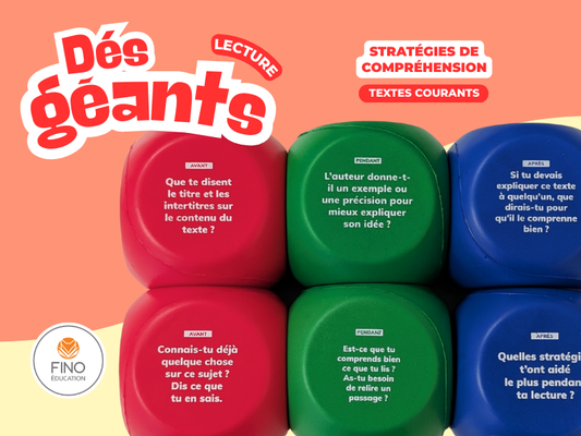 Dés géants de lecture - Stratégies de compréhension de textes courants