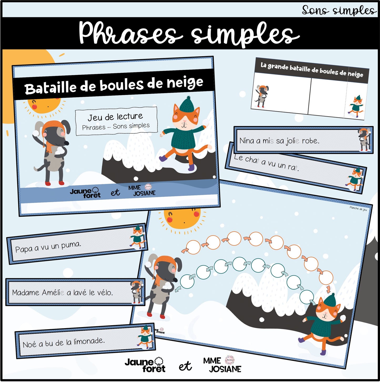 Trousse de lecture - ensemble A - Sons simples