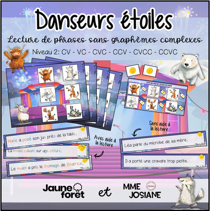 Trousse de lecture - Phrases sans graphemes complexes