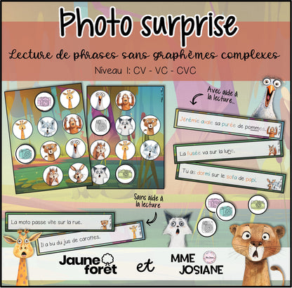 Trousse de lecture - Phrases sans graphemes complexes