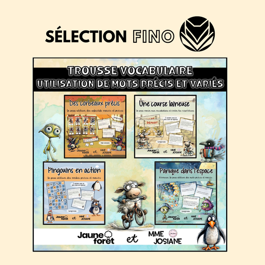 Trousse vocabulaire: Utilisation de mots précis et variés