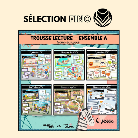 Trousse de lecture - ensemble A - Sons simples