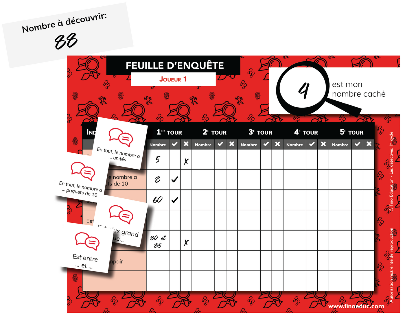Les détectives - Collection Jouer aux maths