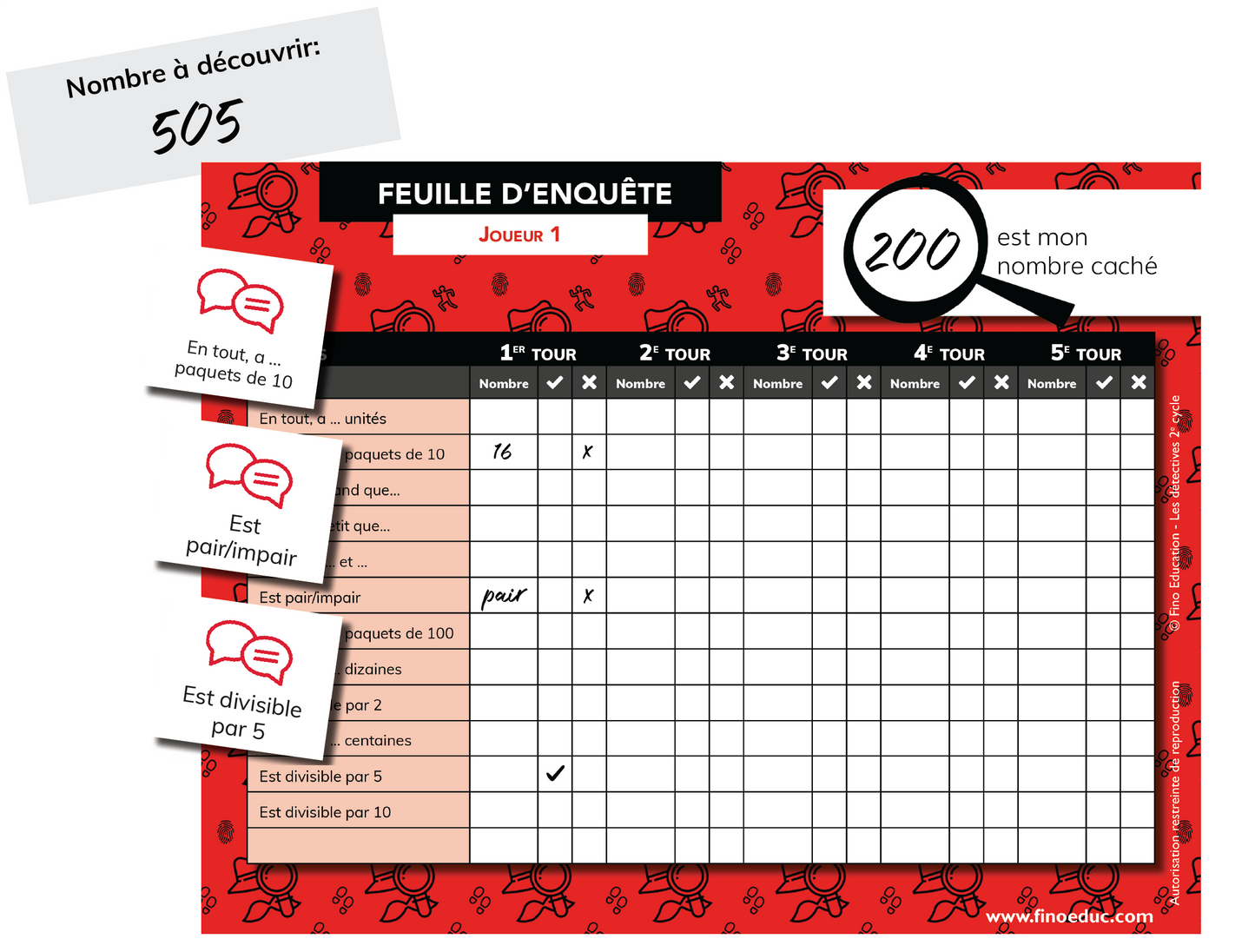 Les détectives - Collection Jouer aux maths