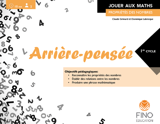 Arrière-pensée  - Collection Jouer aux maths