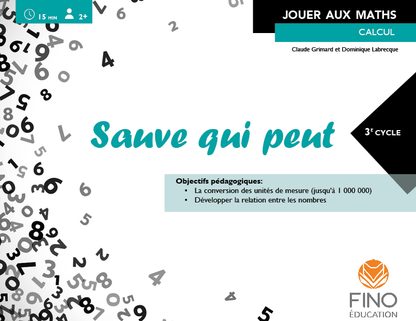 Sauve qui peut – Collection Jouer aux maths