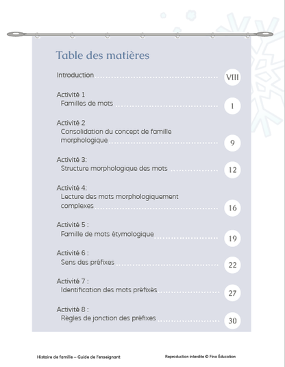Trousse d'enseignement Histoire de famille - Trousse complète (2e édition)